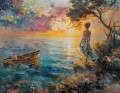 Farewell with Her Glaze original painting romance Valentine gift woman